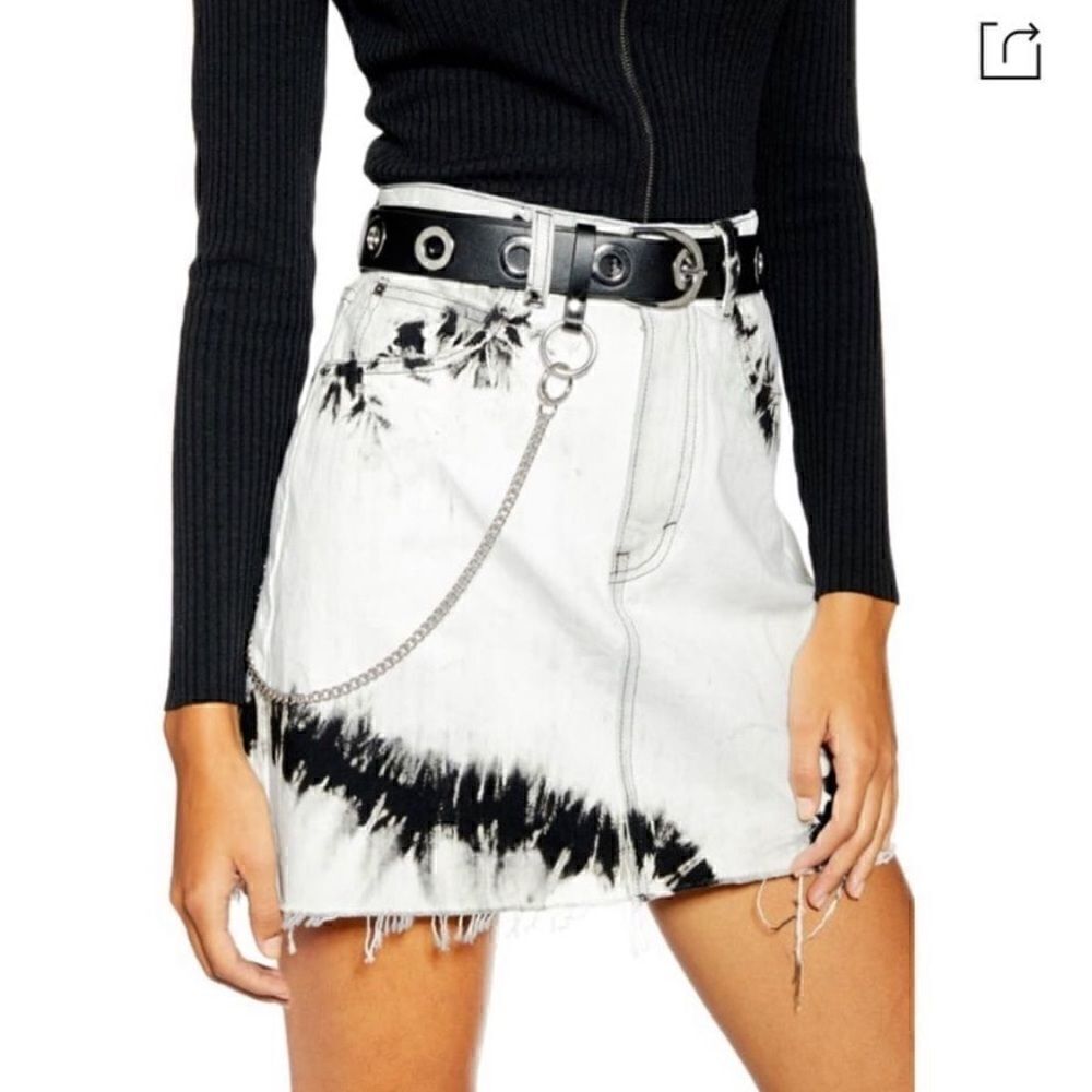 Topshop Tie Dye Denim Skirt Size 4